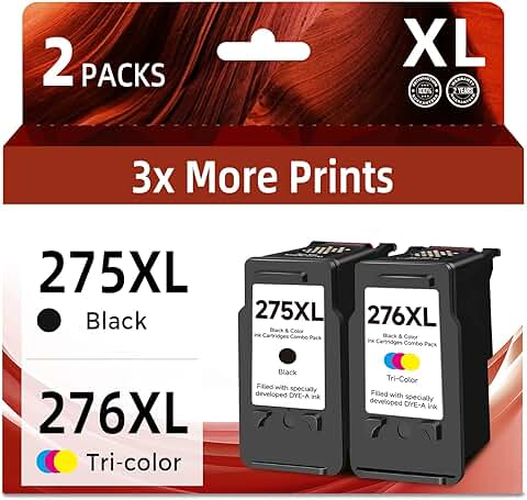 275XL and 276XL Ink Cartridges for Pixma Printers (2-Pack)