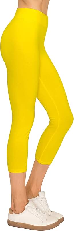 Cotton Spandex Basic Leggings in Full and Capri Sizes