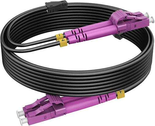 50m Outdoor Armored OM4 LC to LC Fiber Patch Cable