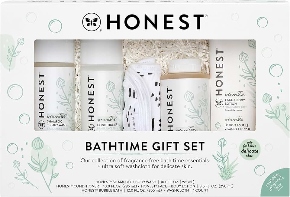 Fragrance-Free Bathtime Gift Set for Sensitive Skin