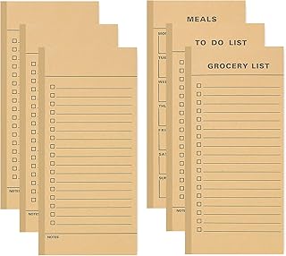 Six Vintage Magnetic Notepads for Refrigerator
