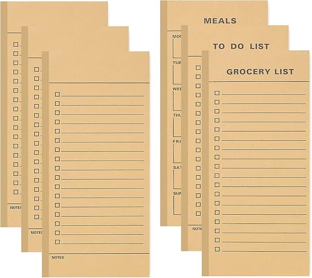 Six Vintage Magnetic Notepads for Refrigerator