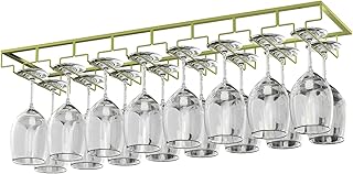 8-Row Under Cabinet Wine Glass Rack for Kitchen and Bar