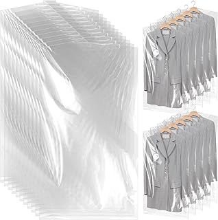 100 Clear Clothes Storage Bags, 23x59 Inches