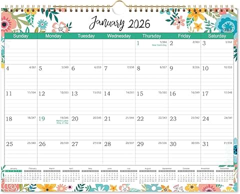 2026 Wall Calendar with Ample Writing Space