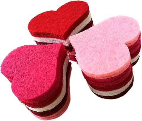 Summer-Ray 100 Felt Heart Scrapbooking Embellishments
