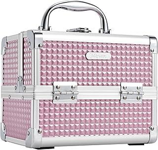 Portable Pink Makeup and Nail Storage Case