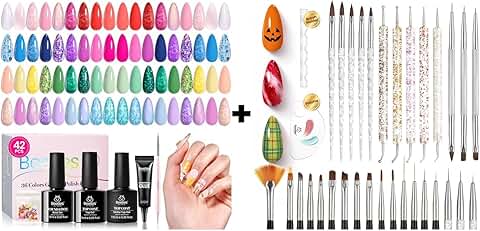 36-Color Gel Nail Polish Set with Art Tools