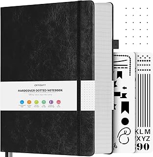 Large B5 Dotted Journal with 312 Pages and Index
