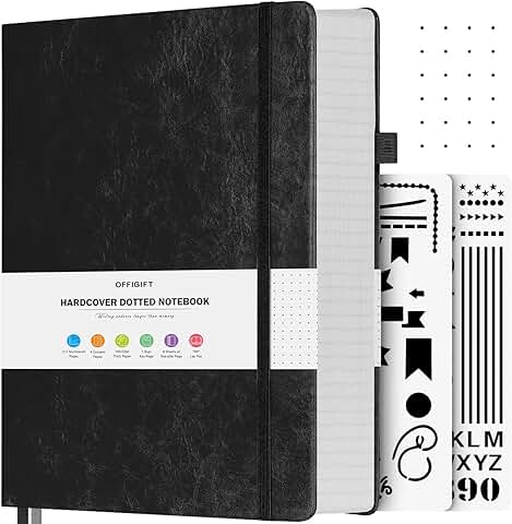 Large B5 Dotted Journal with 312 Pages and Index