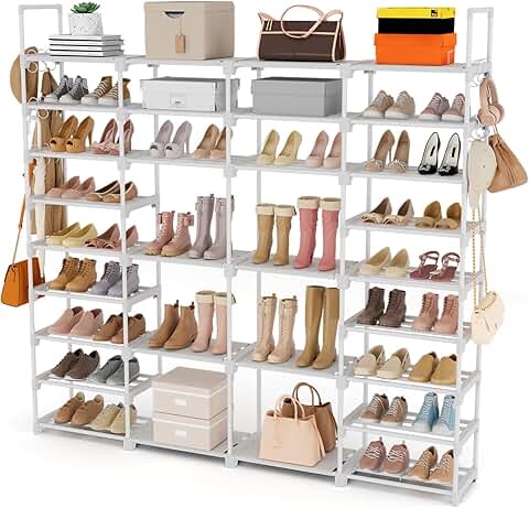 Large 9-Tier Shoe Rack for Entryway and Garage