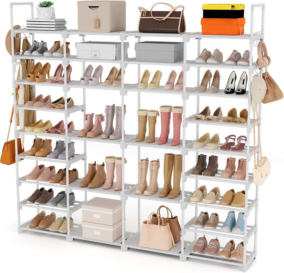 Large 9-Tier Shoe Rack for Entryway and Garage