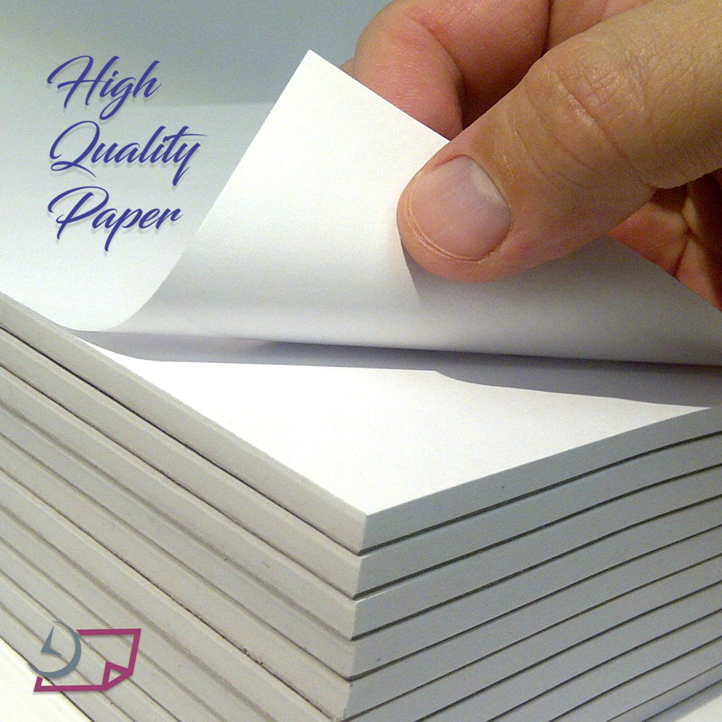 Set of 10 small writing pads with 50 sheets each
