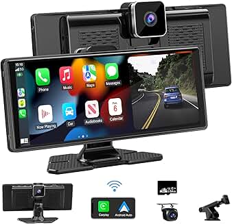 10.26" HD IPS Wireless Car Stereo with Dash Cam and GPS