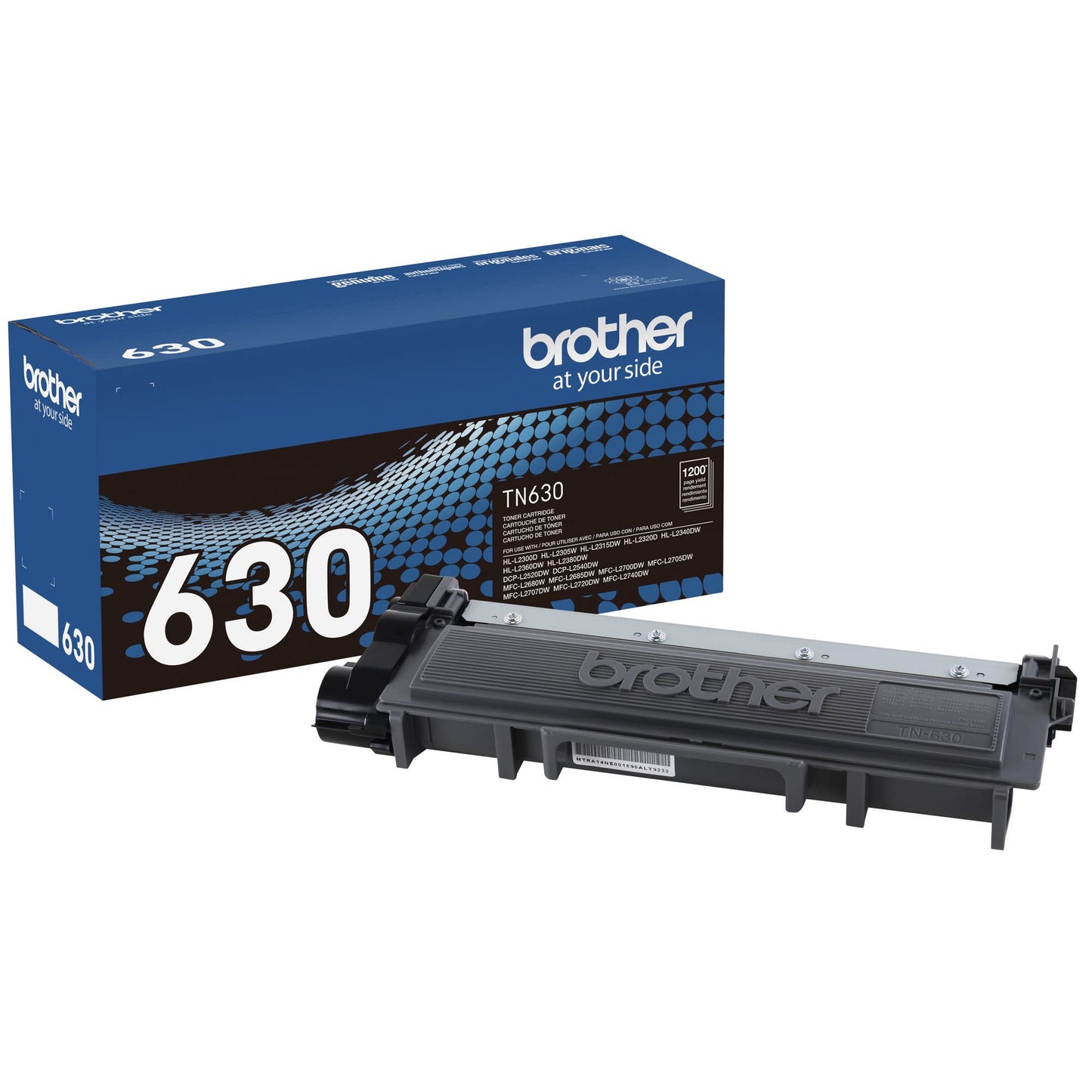 Genuine Standard Yield Toner Cartridge, TN630, Replacement Black Toner, Page Yield Up To 1,200 Pages, Dash Replenishment Cartridge