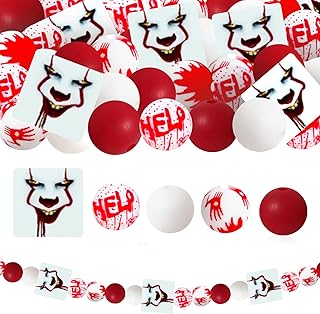 15mm Gothic Horror Beads with Blood Stains, 55 pcs