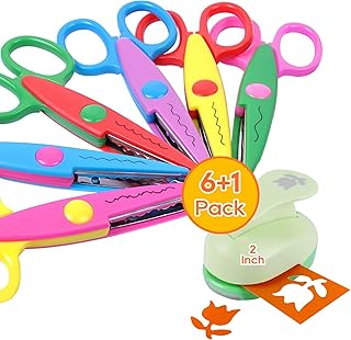 Craft Scissors and Paper Punch for Crafts and Scrapbooking