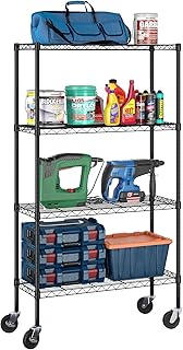 4-Tier Metal Storage Shelf Cart with Casters