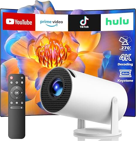 Portable 4K WiFi and Bluetooth Mini Projector