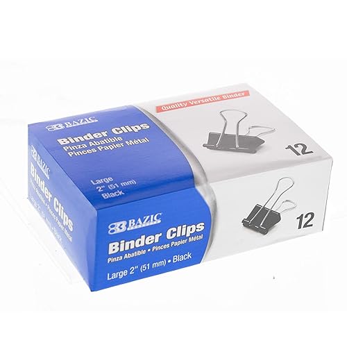 Large 2-Inch Black Binder Clip
