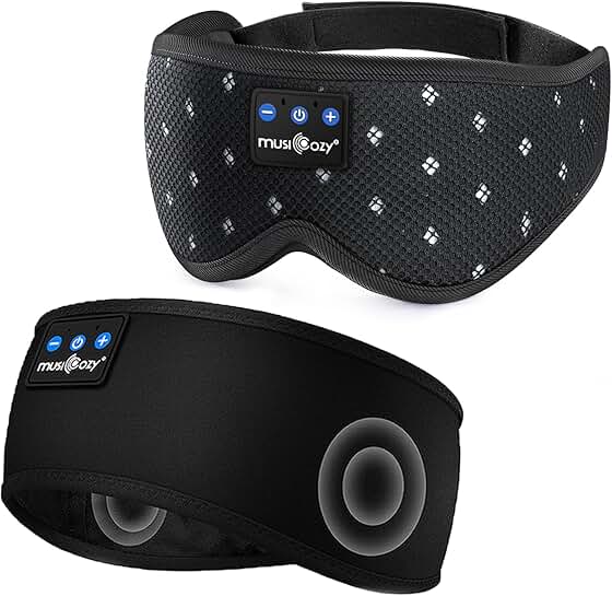 Breathable Sleep Mask with Wireless Earphones for Side Sleepers