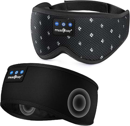 Breathable Sleep Mask with Wireless Earphones for Side Sleepers