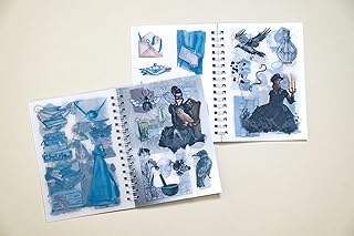 Dark Academia Sticker Book with Vintage-Inspired Designs