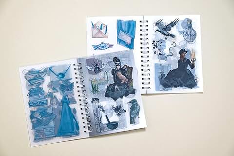 Dark Academia Sticker Book with Vintage-Inspired Designs