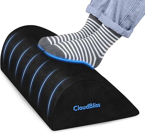 Foot Rest for Desk, Soft Foam, Washable Cover