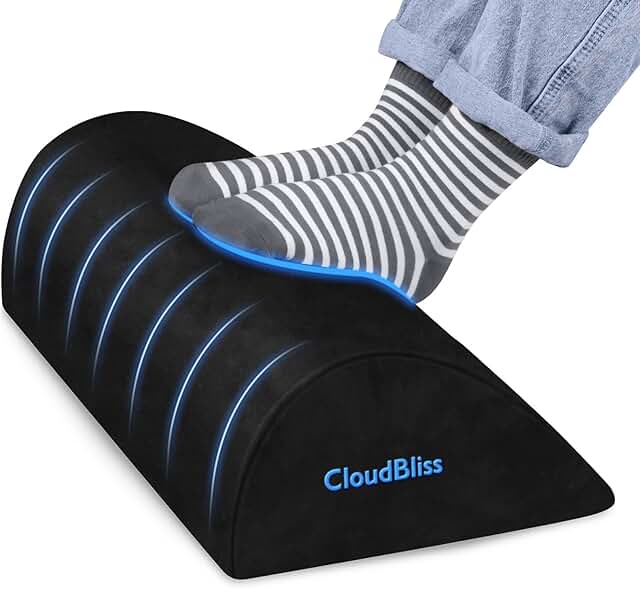 Foot Rest for Desk, Soft Foam, Washable Cover