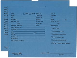 Blue Vehicle Deal Jackets, Pack of 100