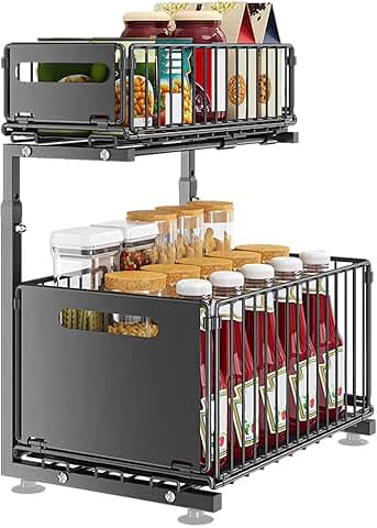 Pull Out 2-Tier Under Sink Cabinet Organizer