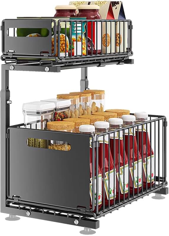Pull Out 2-Tier Under Sink Cabinet Organizer