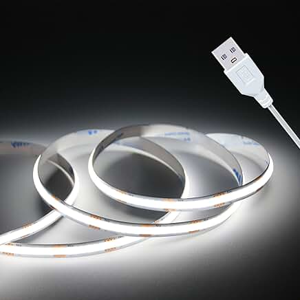 5V USB White LED Strip Light for Home and Display