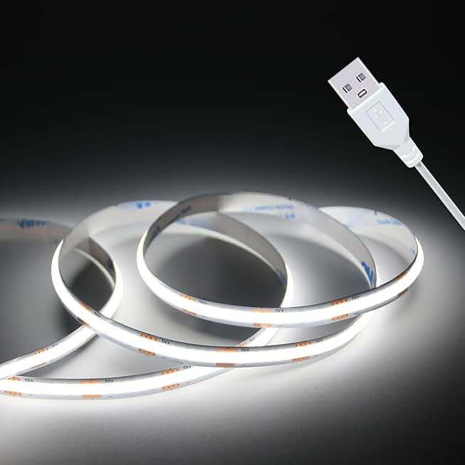 5V USB White LED Strip Light for Home and Display