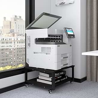 Large 2-Tier Laser Printer Stand with Wheels