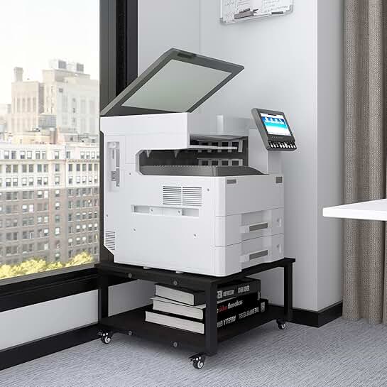 Large 2-Tier Laser Printer Stand with Wheels