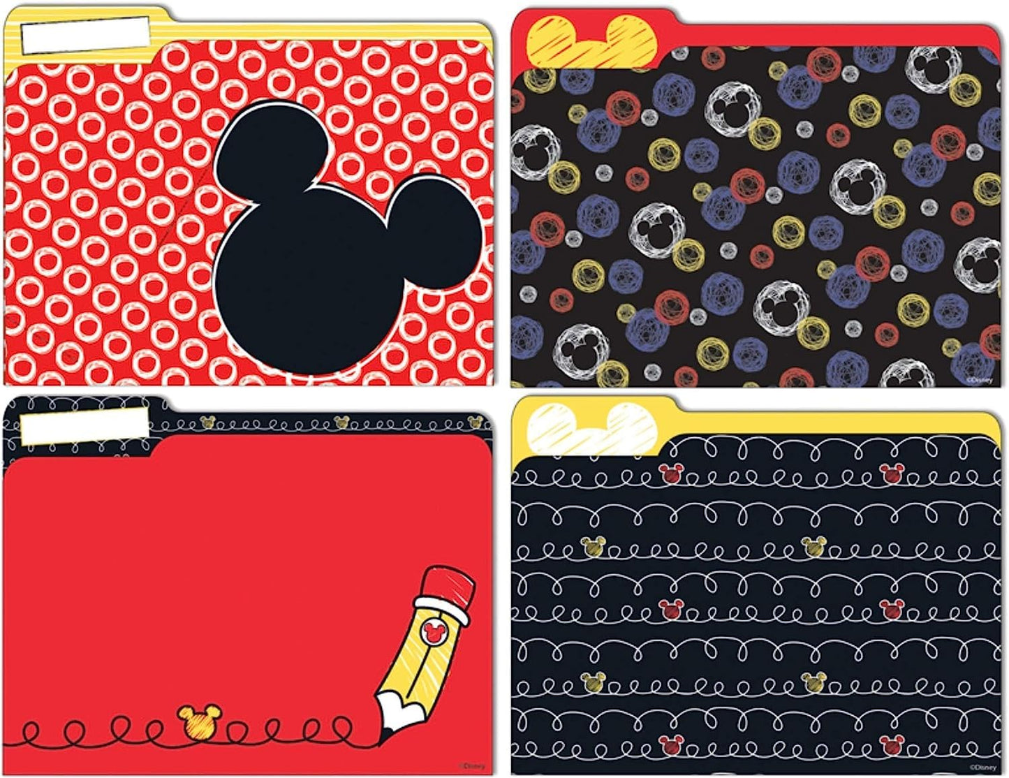 Colorful Mickey Mouse File Folders