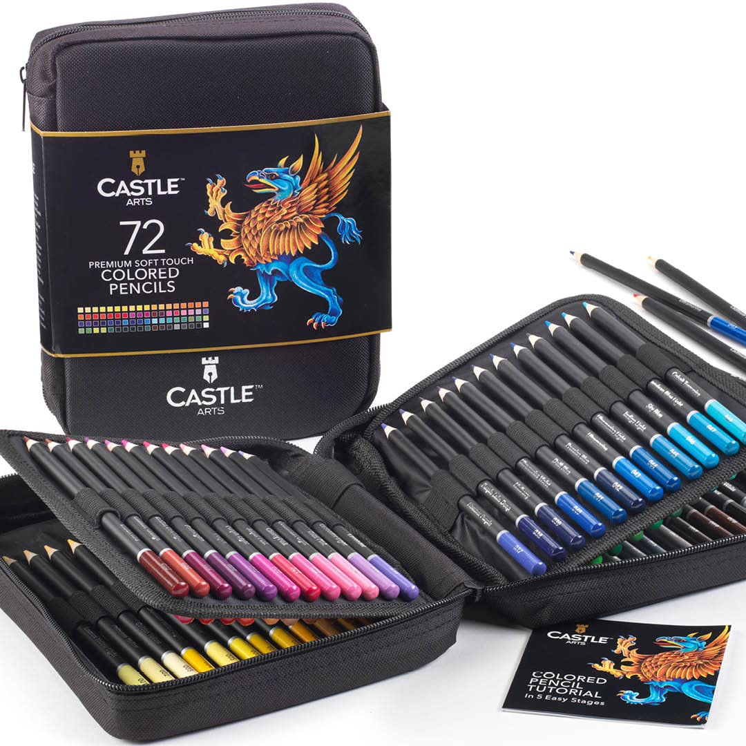 72 Colored Pencils Zipper-Case Set