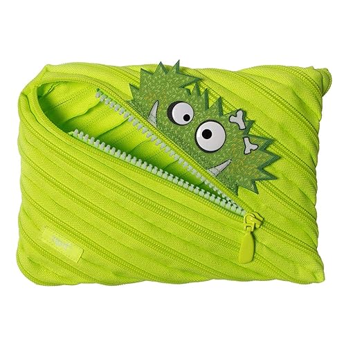 Large Green Monster Pencil Case for Kids