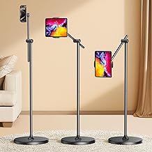 Height-Adjustable 360° Rotation Tablet Floor Stand