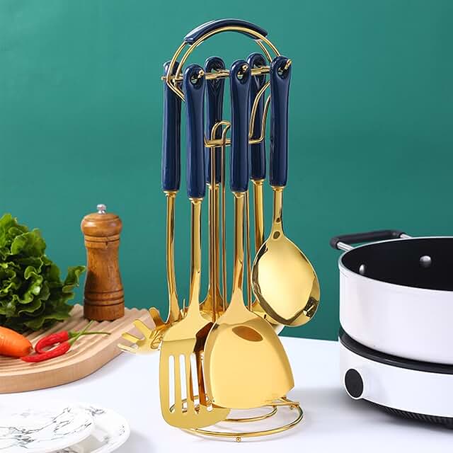 7-Piece Nonstick Kitchen Utensil Set with Holder