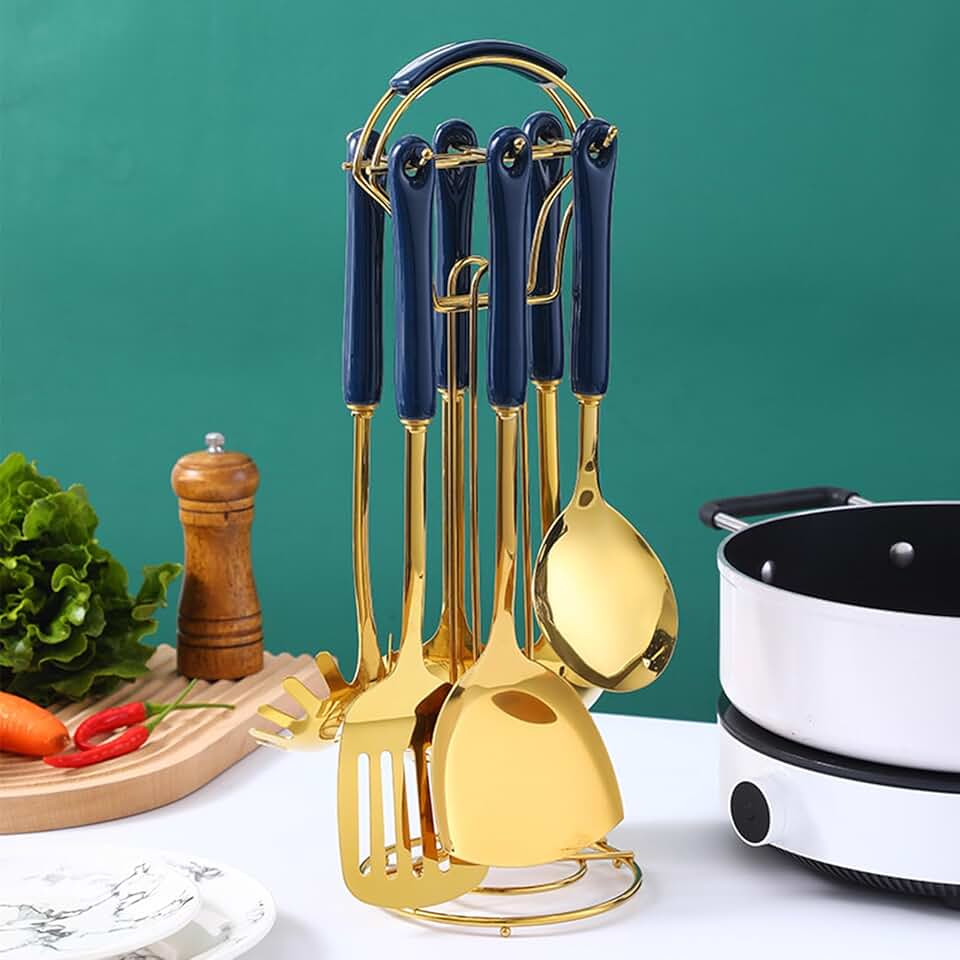 7-Piece Nonstick Kitchen Utensil Set with Holder