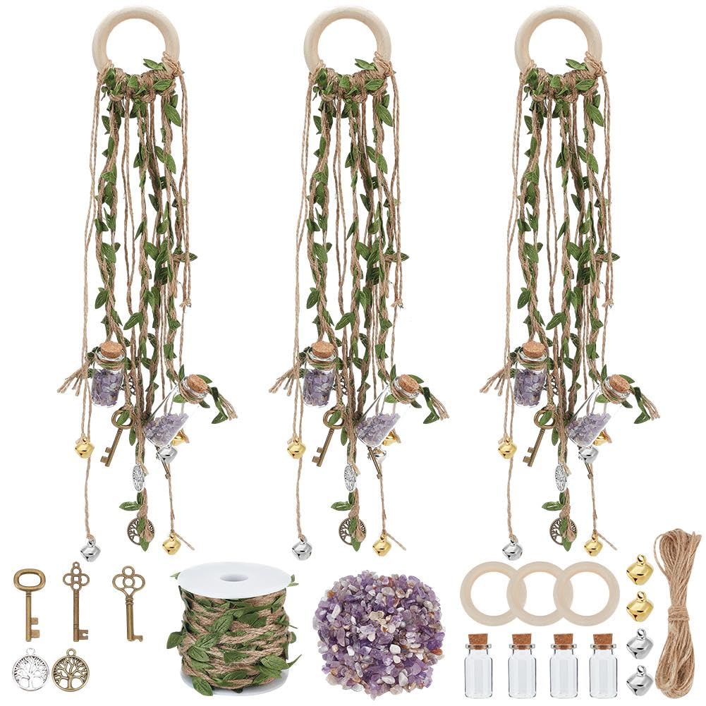 DIY Bell Kit with Glass Bottles and Wooden Rings