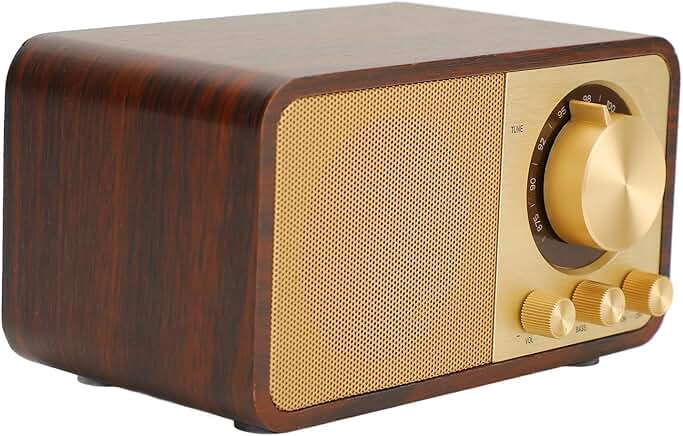 Vintage Wooden Bluetooth Speaker for Travel and Home