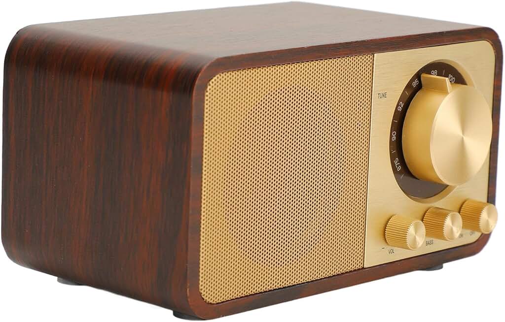 Vintage Wooden Bluetooth Speaker for Travel and Home