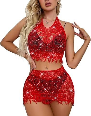 Naughty Fishnet Lingerie Set for Women
