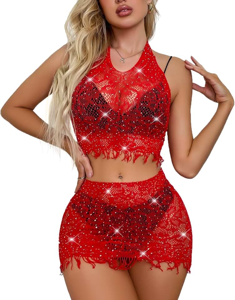 Naughty Fishnet Lingerie Set for Women
