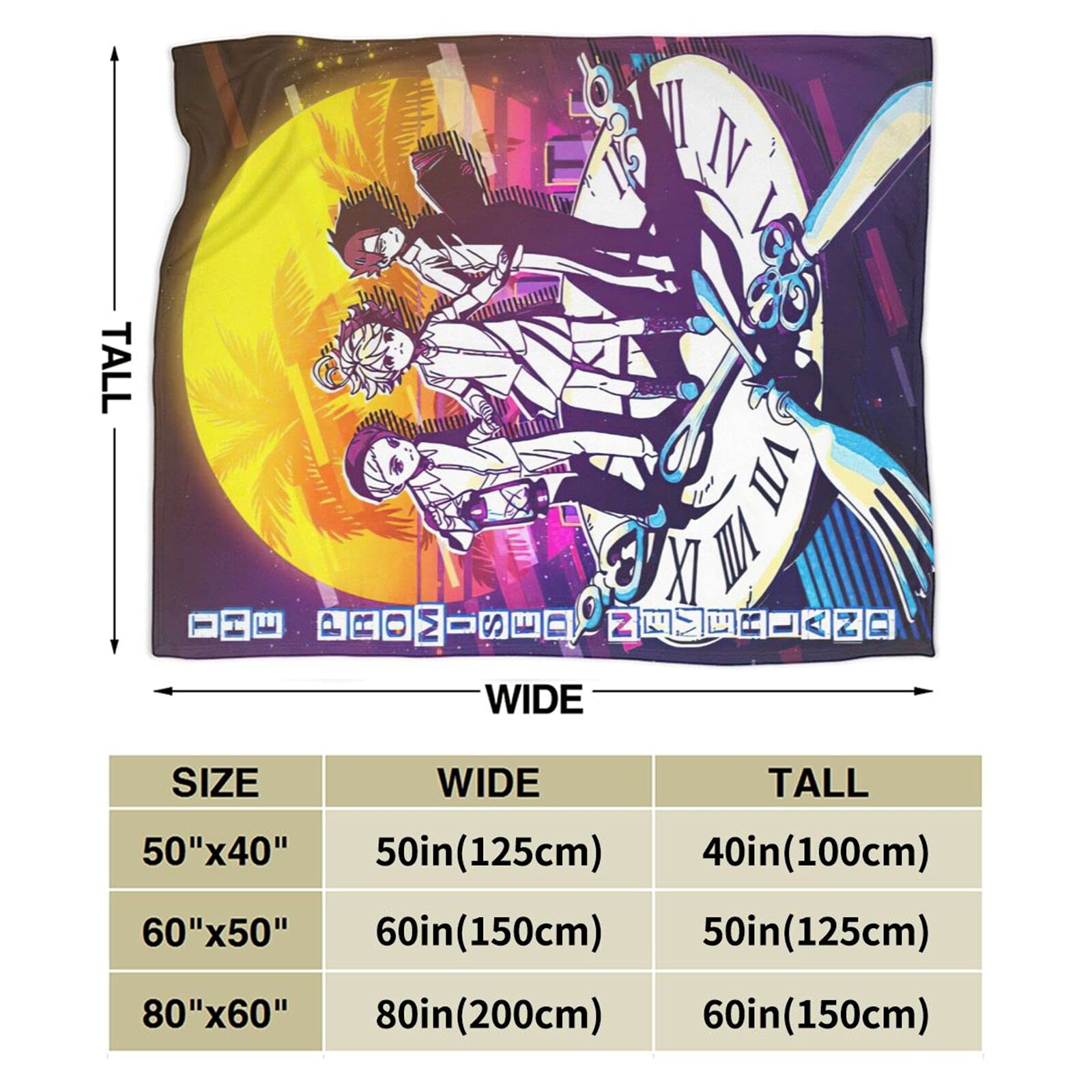 The Promised Neverland Blanket Super Soft Warm and Comfortable Blanket Flannel Blanket, Suitable for Bed, Sofa, Chair, Living Room, Bedroom in All Seasons80 X60