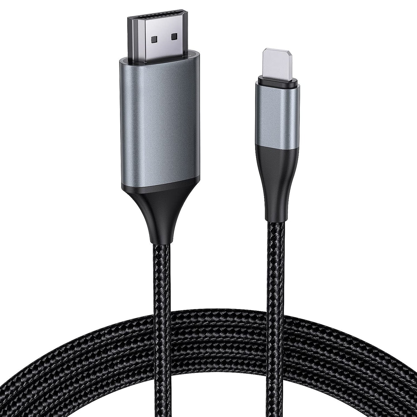 [13.2ft Long Version] HDMI Cable for iPhone, Upgraded 1080P HDTV HDMI Cable Adapter Connector, Digital AV Video Sync Screen Compatible Converter for iPhone/i-Pad Devices, No Need Power Supply
